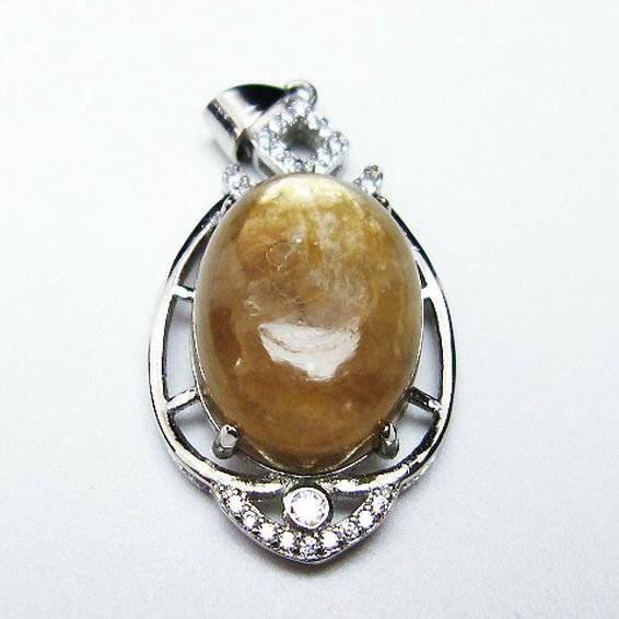 イエローマイカ　白雲母  ペンダント [T337-554]