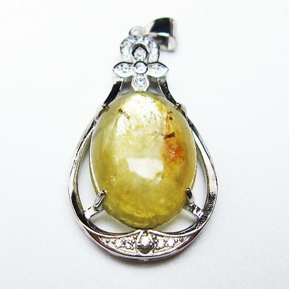 イエローマイカ　白雲母  ペンダント [T337-563]