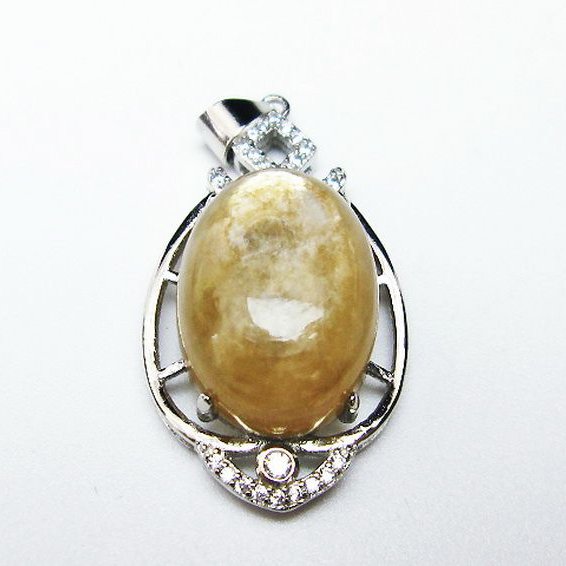 イエローマイカ　白雲母  ペンダント [T337-574]