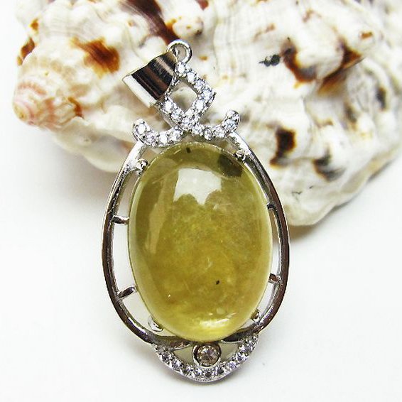 イエローマイカ　白雲母 ペンダント [T337-608]