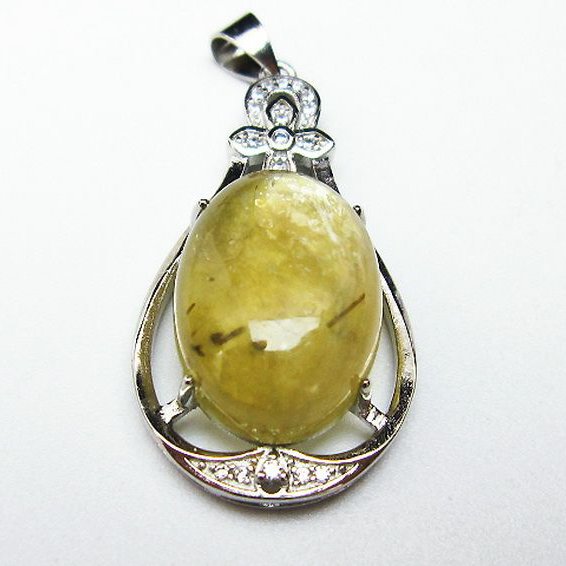 イエローマイカ　白雲母  ペンダント [T337-611]