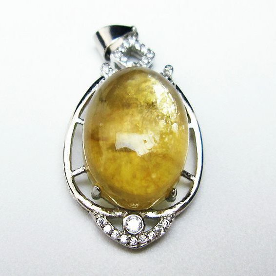 イエローマイカ　白雲母  ペンダント [T337-622]