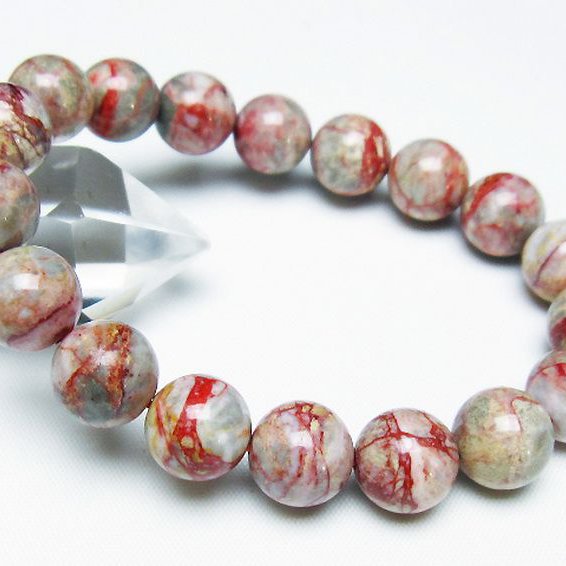 シナバークォーツ　賢者の石 ブレスレット 12mm [t34-13254]