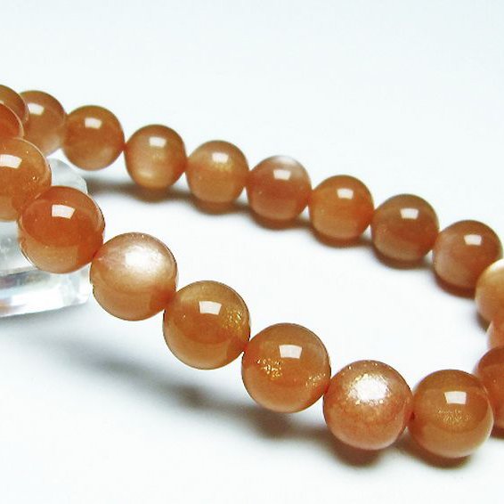 オレンジムーンストーン ブレスレット 10mm [T347-5002]