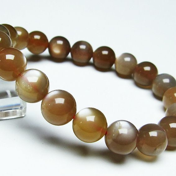 オレンジムーンストーン ブレスレット 10mm [T347-5245]