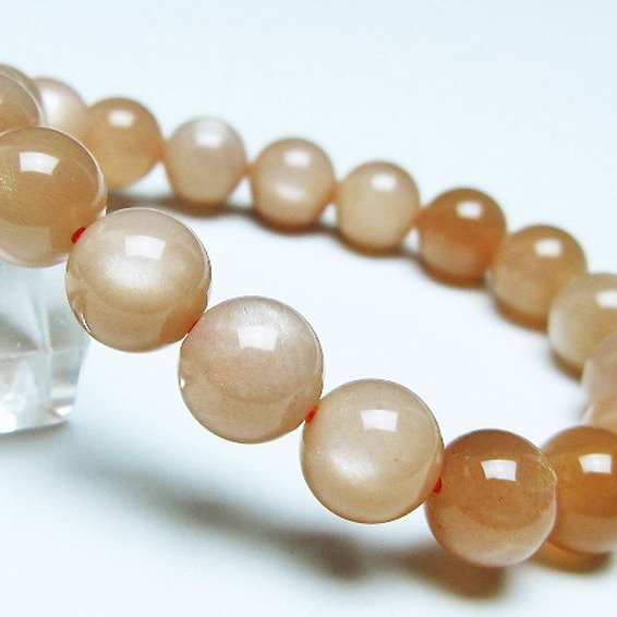 オレンジムーンストーン ブレスレット 10mm [T347-5549]