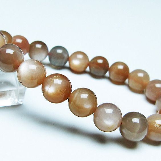 オレンジムーンストーン ブレスレット 10mm [T347-5556]