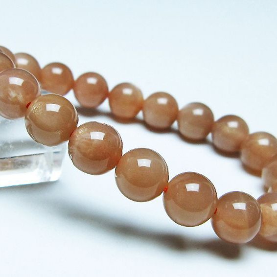 オレンジムーンストーン ブレスレット 10mm [T347-5560]