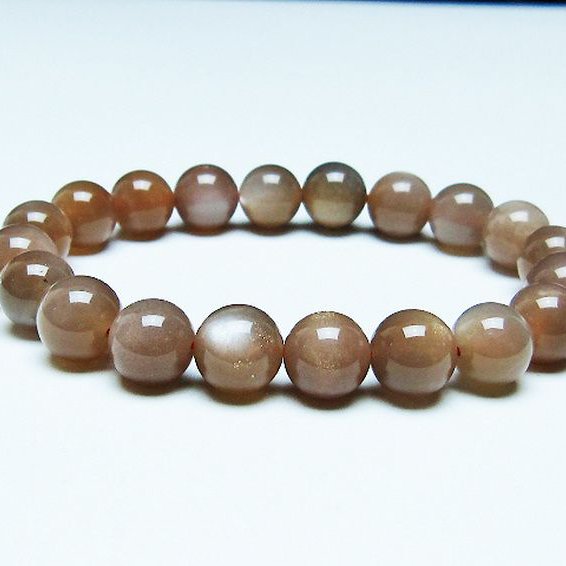 オレンジムーンストーン ブレスレット 10mm [T347-5563]