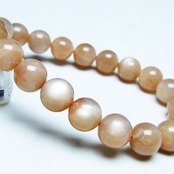 オレンジムーンストーン ブレスレット 10mm [t347-5592]