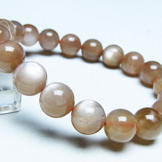 オレンジムーンストーン ブレスレット 10mm [T347-5661]