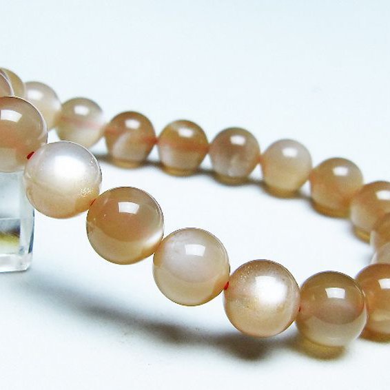 オレンジムーンストーン ブレスレット 10mm [T347-5670]