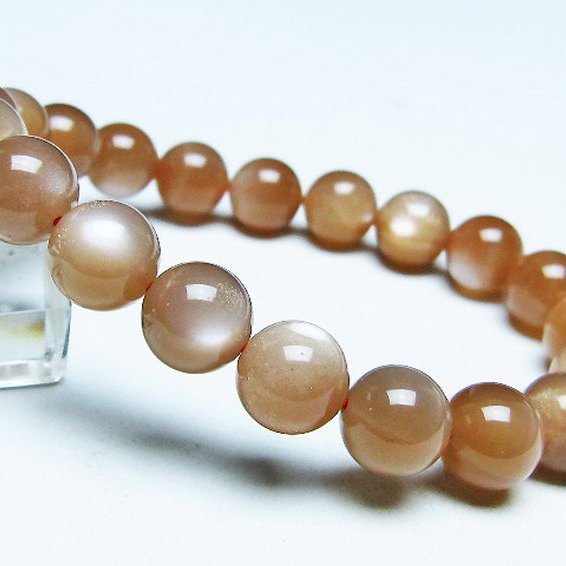 オレンジムーンストーン ブレスレット 10mm [t347-5671]