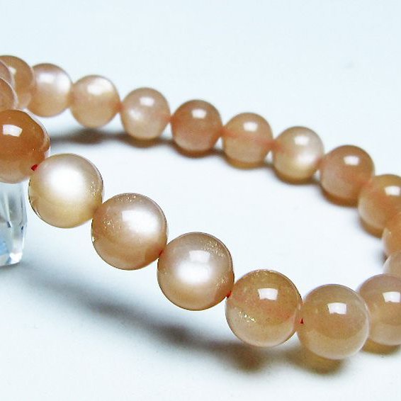 オレンジムーンストーン ブレスレット 10mm [T347-5691]