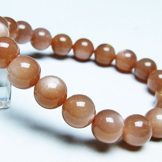 オレンジムーンストーン ブレスレット 10mm [T347-5698]