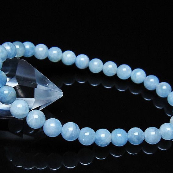 アクアマリン　113g アクアマリン ブレスレット 6mm [t35-21098]