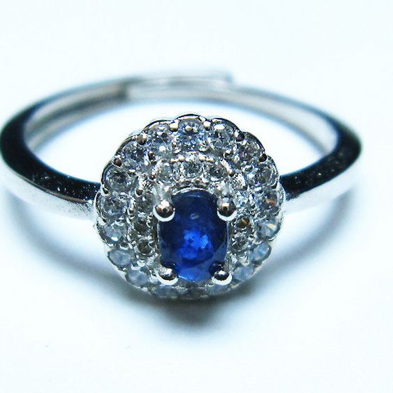 サファイア 指輪 18号 [t351-1026]