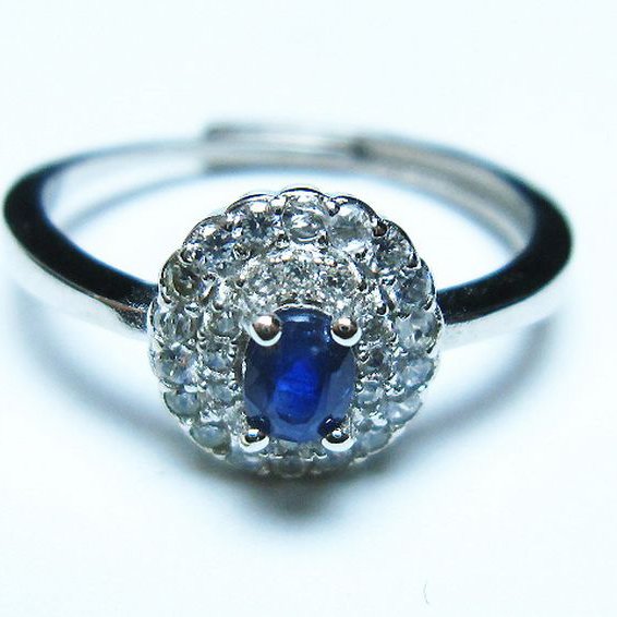 サファイア 指輪 18号 [t351-1054]