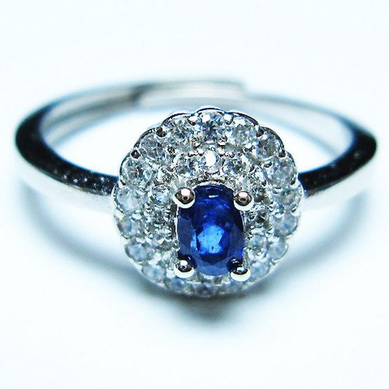 サファイア 指輪 (18号)[T351-1342]