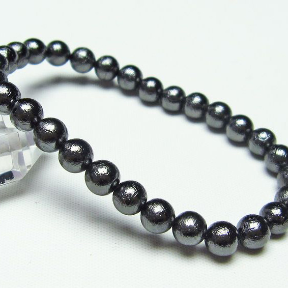 ブラックギベオン メテオライト ブレスレット 6mm [T352-1624]