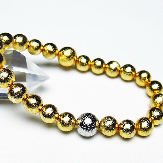 ゴールドギベオン メテオライト ブレスレット 8mm [T352-1662]
