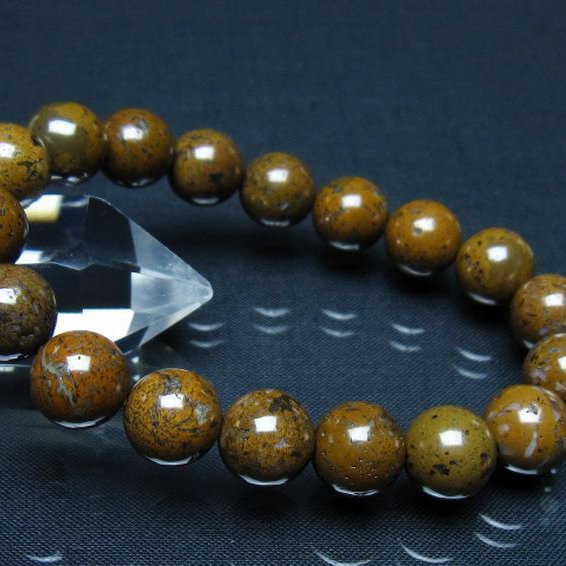 コンドライト「サハラNWA869隕石」 ブレスレット 12mm [t352-1753]