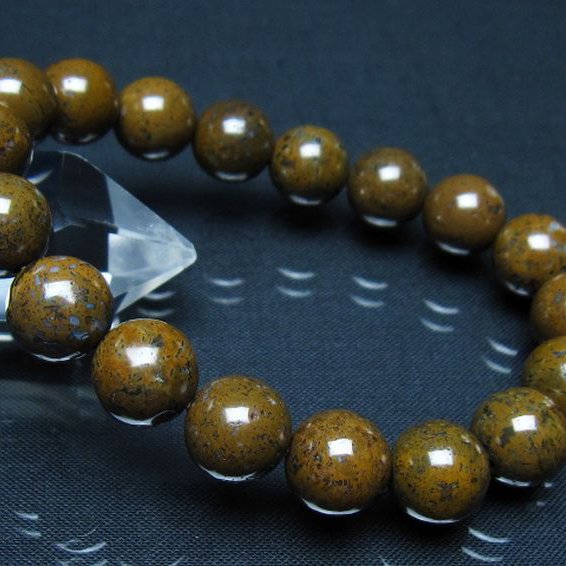 コンドライト「サハラNWA869隕石」 ブレスレット 12mm [t352-1754]