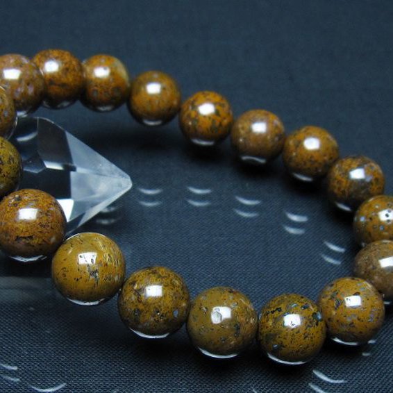 コンドライト「サハラNWA869隕石」 ブレスレット 12mm [t352-1756]