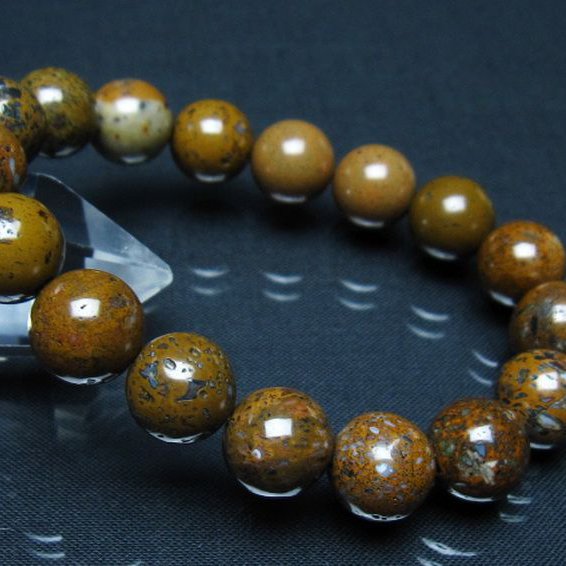 コンドライト「サハラNWA869隕石」 ブレスレット 12mm [t352-1758]