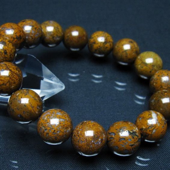 コンドライト「サハラNWA869隕石」 ブレスレット 13mm [t352-1761]