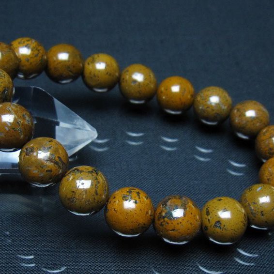 コンドライト「サハラNWA869隕石」 ブレスレット 12mm [t352-1764]