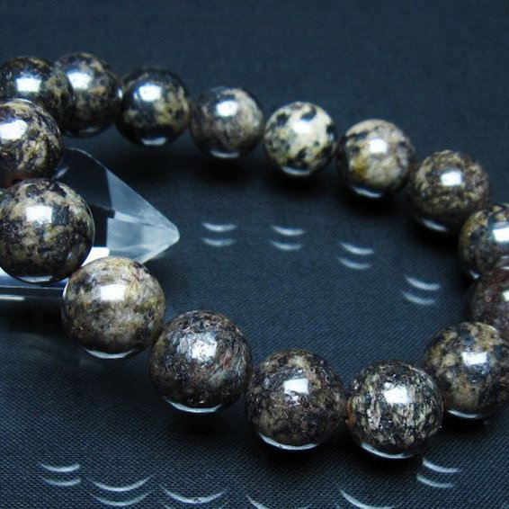 コンドライト「サハラNWA869隕石」 ブレスレット 14mm [t352-1770]