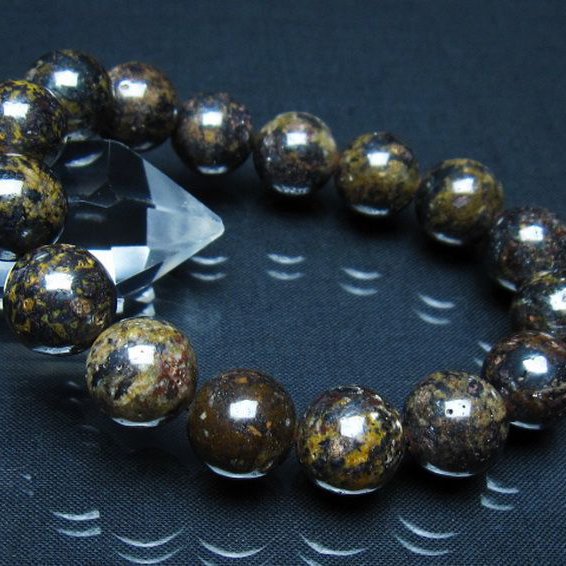 コンドライト「サハラNWA869隕石」 ブレスレット 14mm [t352-1771]