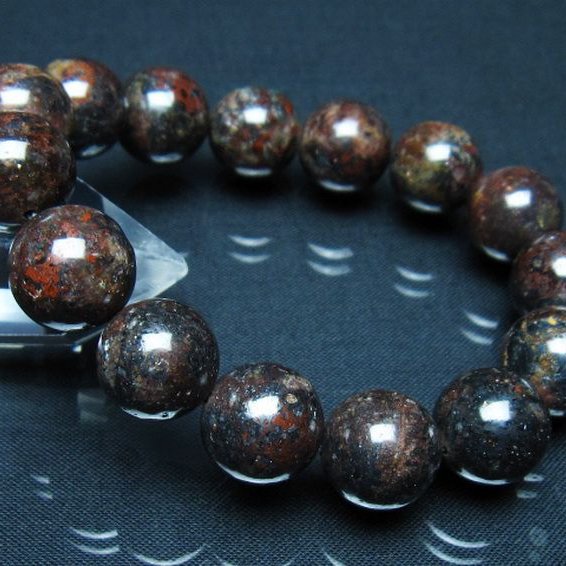 コンドライト「サハラNWA869隕石」 ブレスレット 14mm [t352-1774]