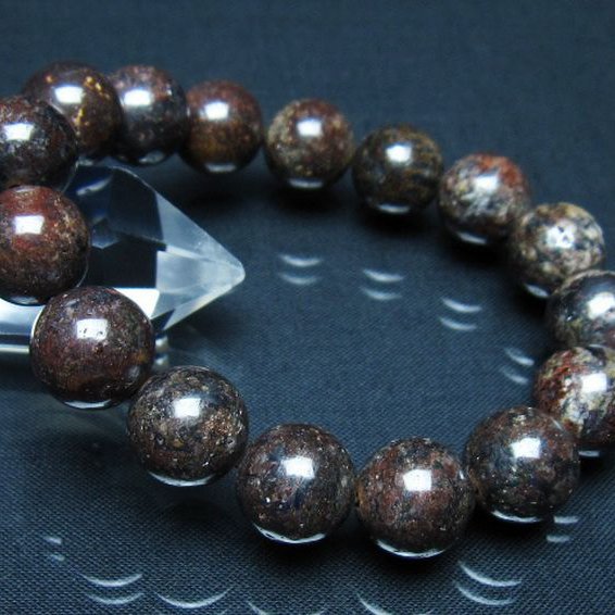 コンドライト「サハラNWA869隕石」 ブレスレット 13mm [t352-1775]