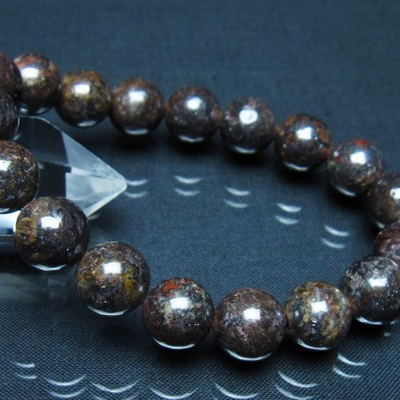 コンドライト「サハラNWA869隕石」 ブレスレット 12mm [t352-1777]