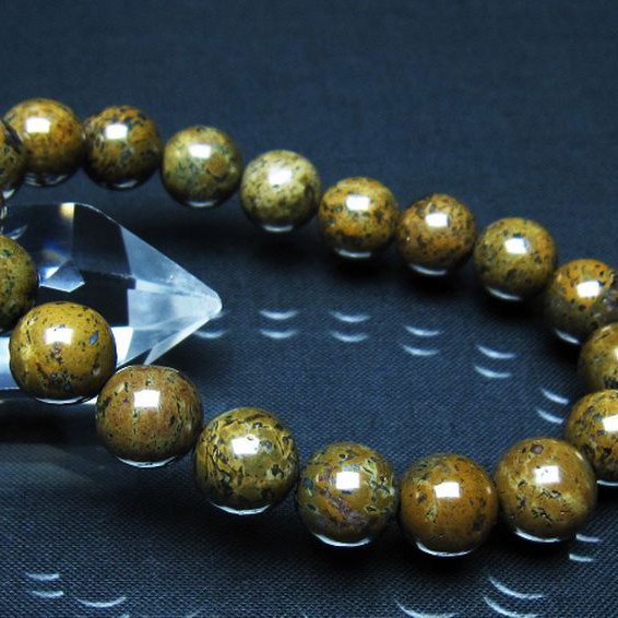 コンドライト「サハラNWA869隕石」 ブレスレット 11mm [t352-1784]