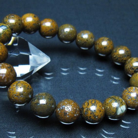 コンドライト「サハラNWA869隕石」 ブレスレット 12mm [t352-1794]