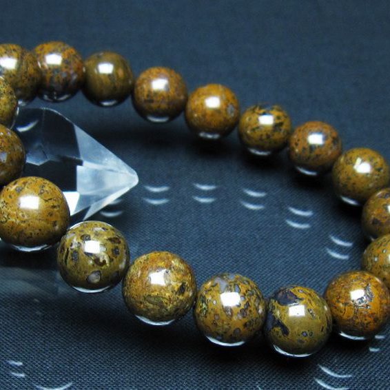 コンドライト「サハラNWA869隕石」 ブレスレット 11mm [t352-1802]