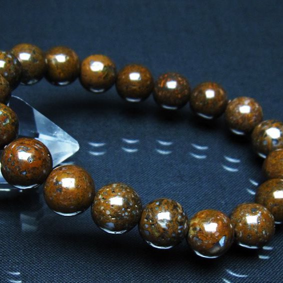 コンドライト「サハラNWA869隕石」 ブレスレット 11mm [t352-1820]