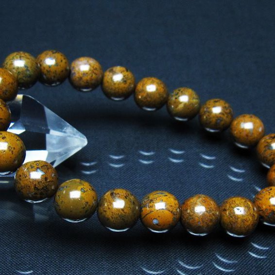 コンドライト「サハラNWA869隕石」 ブレスレット 10mm [t352-1835]