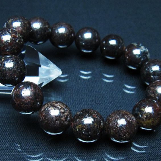 コンドライト「サハラNWA869隕石」 ブレスレット 14mm [t352-1856]