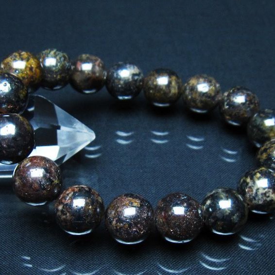 コンドライト「サハラNWA869隕石」 ブレスレット 13mm [t352-1887]