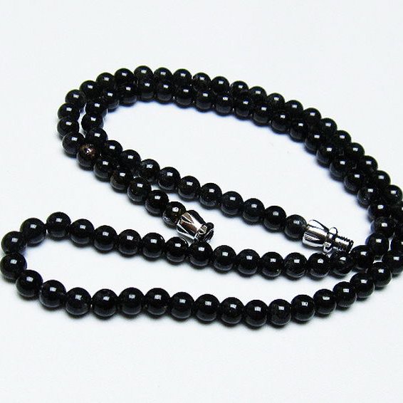 ブラックルチルクォーツ ネックレス 4mm [T354-5928]