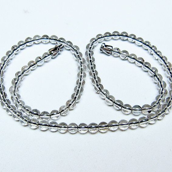 ブラックルチルクォーツ ネックレス 4mm [T354-6440]