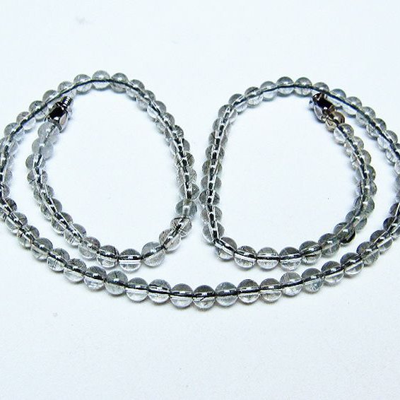 ブラックルチルクォーツ ネックレス 4mm [T354-6441]