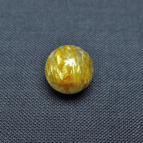 ゴールドタイチンルチル入り 水晶 丸玉 10mm [t355-1107]