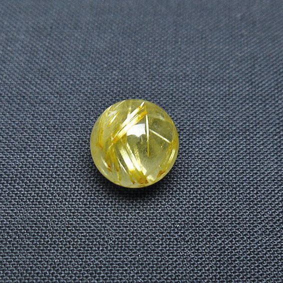 ゴールドタイチンルチル入り 水晶 丸玉 10mm [t355-1218]