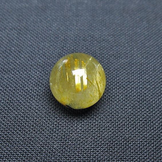 ゴールドタイチンルチル入り 水晶 丸玉 10mm [T355-1224]