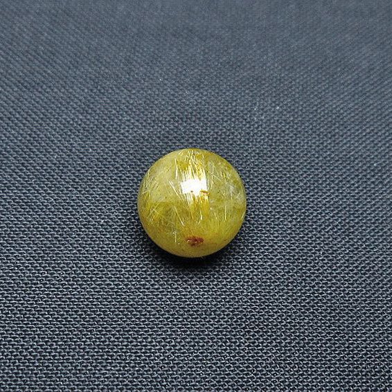 ゴールドタイチンルチル入り 水晶 丸玉 10mm [t355-1234]